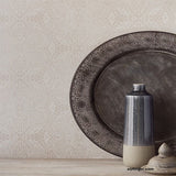 376058 Seychelles Grey Medallion Wallpaper