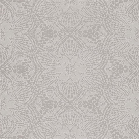 376058 Seychelles Grey Medallion Wallpaper