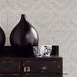 376059 Kairo Cream Geometric Wallpaper