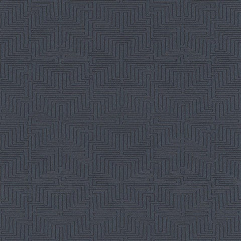 376069 Kairo Dark Blue Geometric Wallpaper