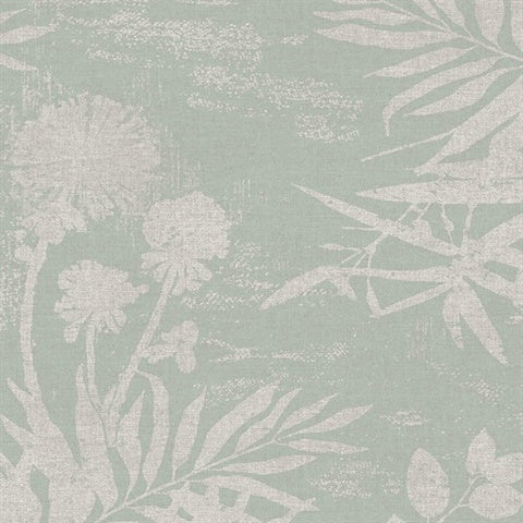 379032 Hedda Light Green Botanical Wallpaper