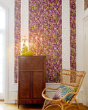 383503 Red Non Woven Colorful Floral Wallpaper
