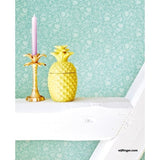383542 Rice 2 Turquoise Floral Non-Woven Wallpaper 