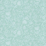 383542 Rice 2 Turquoise Floral Non-Woven Wallpaper 