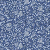 383544 Rice 2 Blue Floral Non-Woven Wallpaper