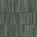 391511 Aspen Dark Green Natural Stripe Wallpaper