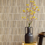 391513 Aspen Beige Natural Stripe Wallpaper