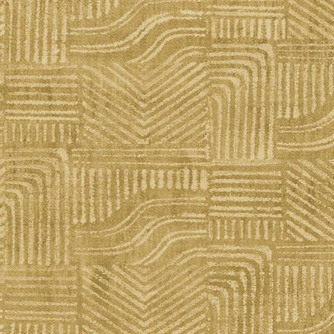 391535 Pueblo Mustard Global Geometric Wallpaper