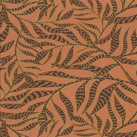 391554 Montrose Coral Leaves Wallpaper