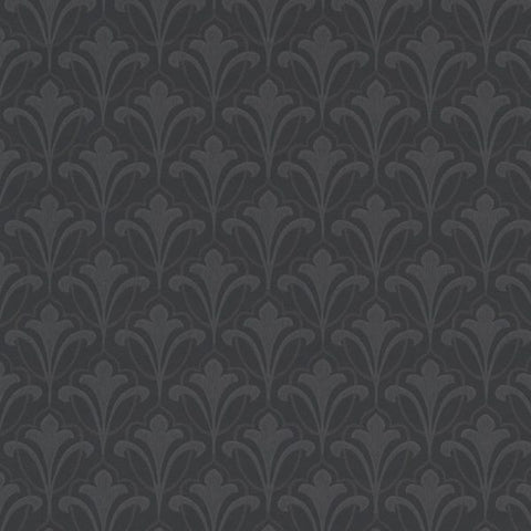 392524 Carmen Ethno Folklore Abstract Black Anthracite Wallpaper