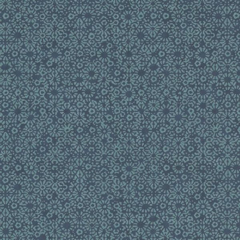 392533 Geometric Flowers Blue Wallpaper