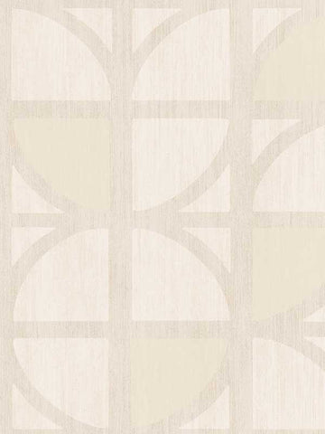 395810 Tulip Cream Geometric Trellis Wallpaper