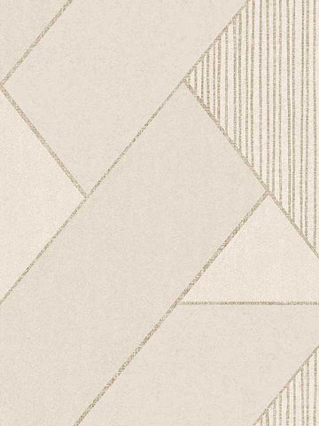 395830 Art Deco Cream Glam Geometric Wallpaper