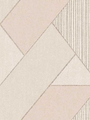 395831 Art Deco Peach Glam Geometric Wallpaper