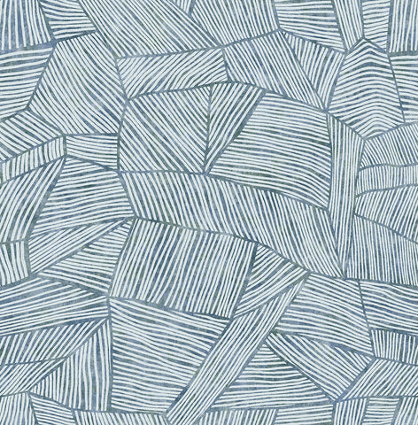 4014-26401 Aldabra Blue Textured Geometric Wallpaper