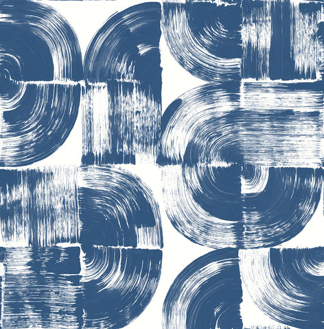 4014-26407 Giulietta Blue Painterly Geometric Wallpaper