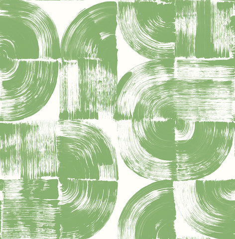4014-26408 Giulietta Green Painterly Geometric Wallpaper