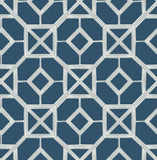 4014-26411 Livia Dark Blue Trellis Wallpaper