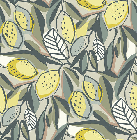 4014-26418 Meyer Chartreuse Citrus Wallpaper