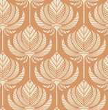 4014-26423 Palmier Orange Lotus Fan Wallpaper