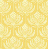 4014-26427 Palmier Yellow Lotus Fan Wallpaper