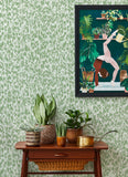 4014-26430 Flavia Green Animal Print Wallpaper