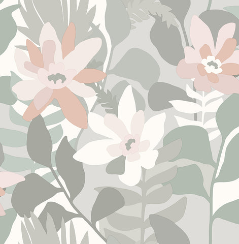 4014-26454 Koko Grey Floral Wallpaper