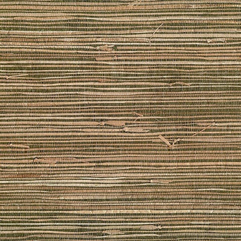 4018-0017 Mai Khaki Grasscloth Wallpaper