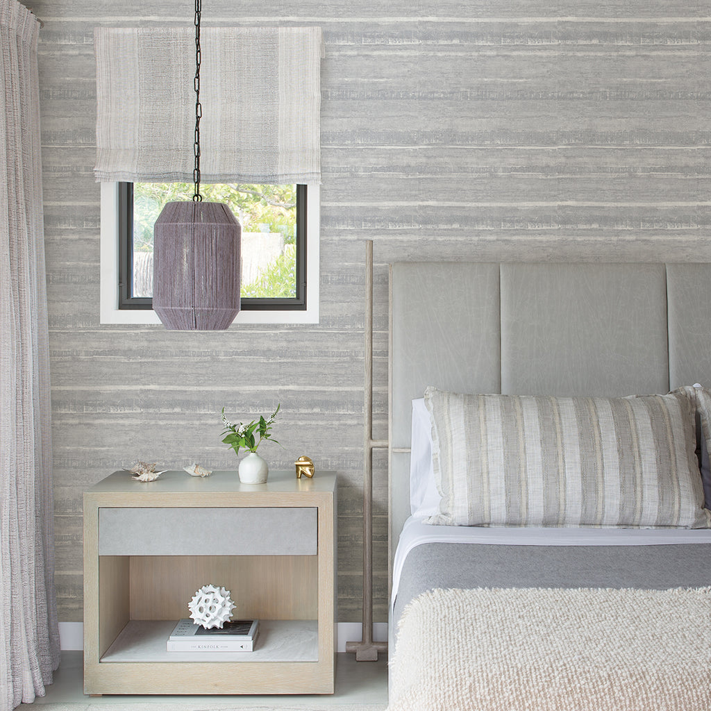 4019-86417 Rakasa Silver Distressed Stripe Wallpaper – wallcoveringsmart
