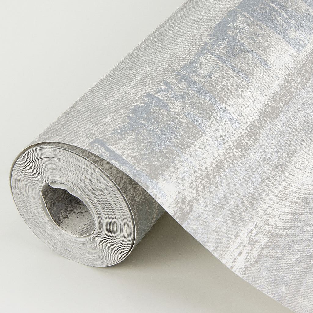 4019-86417 Rakasa Silver Distressed Stripe Wallpaper – wallcoveringsmart