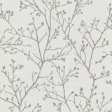 4019-86453 Koura Silver Budding Branches Wallpaper