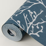 4019-86455 Koura Sapphire Budding Branches Wallpaper