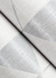 4034-26771 Fairbank Silver Linen Geometric Wallpaper
