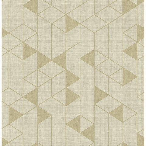 4034-26772 Fairbank Gold Linen Geometric Wallpaper