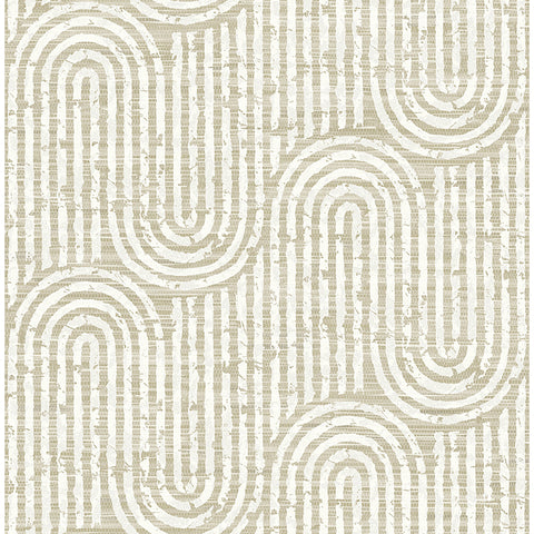 4034-26786 Trippet Light Brown Zen Waves Wallpaper