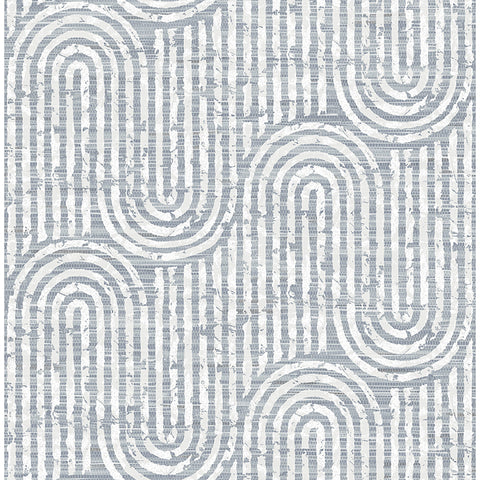 4034-26788 Trippet Blue Zen Waves Wallpaper