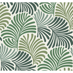 4034-72127 Trousdale Green Fanning Flora Wallpaper – wallcoveringsmart