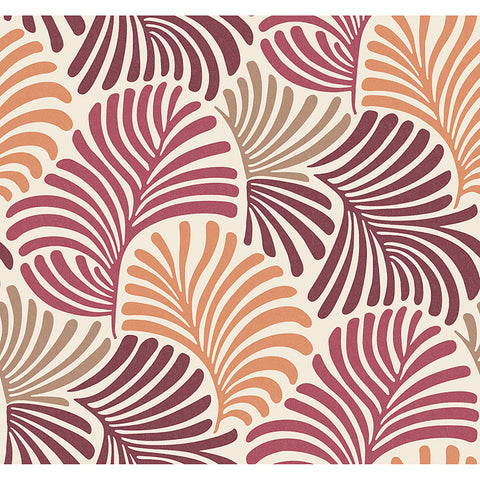 4034-72128 Trousdale Raspberry Fanning Flora Wallpaper