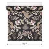 4034-72131 Black gray beige gold metallic Jungle Tropical leaves leopard cheetah Wallpaper