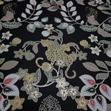 4034-72131 Black gray beige gold metallic Jungle Tropical leaves leopard cheetah Wallpaper