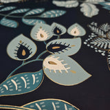 4034-72133 Navy blue ginger gold metallic Jungle Tropical leaves leopard cheetah Wallpaper
