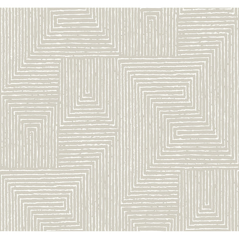 4034-72141 Mortenson Light Grey Geometric Wallpaper