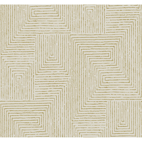 4034-72142 Mortenson Gold Geometric Wallpaper