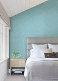 4046-26352 Emerson Aqua Linen Wallpaper