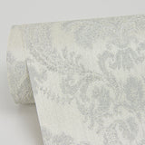 4058-21775 Renatta Silver Damask Wallpaper