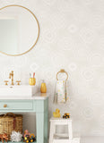  4060-138910 Sonnet Platinum Floral Wallpaper