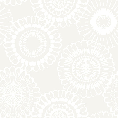  4060-138910 Sonnet Platinum Floral Wallpaper