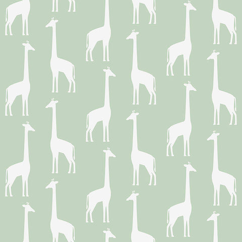 4060-139058 Vivi Sage Giraffe Wallpaper