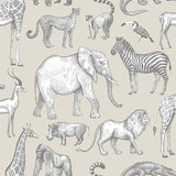 4060-139270 Kenji Taupe Safari Wallpaper