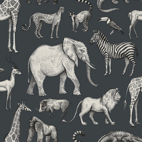 4060-139272 Kenji Navy Safari Wallpaper